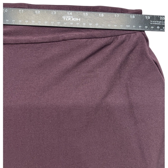 Eileen Fisher Pants Women 18P Burgundy Crop Lightweight Washable Stretch Crepe - Picture 7 of 11